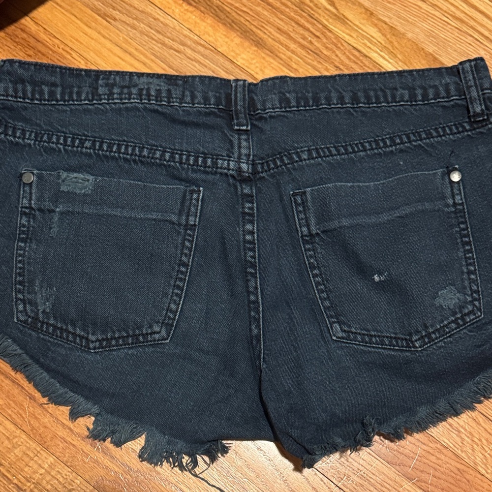 Pistola Dark Distressed Jean Shorts - Picture 2 of 2